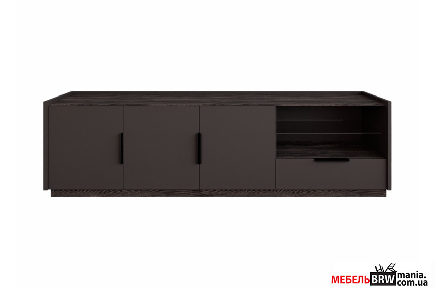Тумба під ТВ Мокко / Mokko RTV3D1S БРВ 3-дверна з 1 шухлядою Темний трюфель/каштан арвадонна мінк