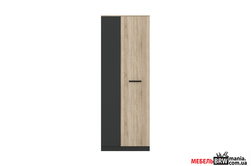 Шкаф офисный платяной Офис Нью / Office New SZF2D Гербор 2-дверный Антрацит/дуб сонома