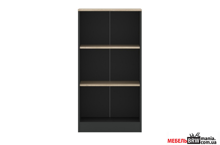 Тумба офисная Офис Нью / Office New KOM60 Гербор открытая Антрацит/дуб сонома