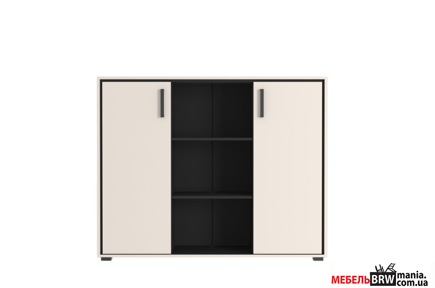 Комод Прайм / Prime KOM2DO Гербор 2-дверный Кашемир/черный