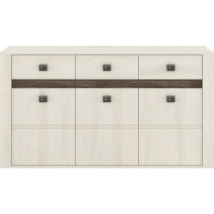 Комод Селена / Selena KOM3D3S Гербор 3-дверный с 3 ящиками Ясень снежный