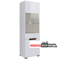 Вітрина Ацтека (Амелія) / Azteca Trio REG1W1D/21/6 БРВ 2-дверна з підсвіткою Білий/білий глянець Вітрина Ацтека (Амелія) / Azteca Trio REG1W1D/21/6 БРВ 2-дверна з підсвіткою Білий/білий глянець