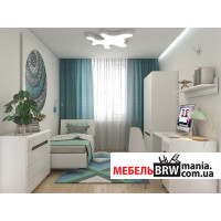 Набор мебели в детскую Ацтека (Амелия) / Azteca Trio БРВ Белый/белый глянец