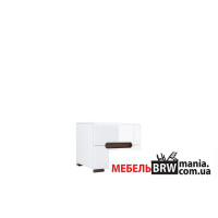 Тумба приліжкова Ацтека (Амелія) / Azteca Trio KOM2S/4/5 N БРВ з 2 шухлядами Білий/білий глянець Тумба приліжкова Ацтека (Амелія) / Azteca Trio KOM2S/4/5 N БРВ з 2 шухлядами Білий/білий глянець