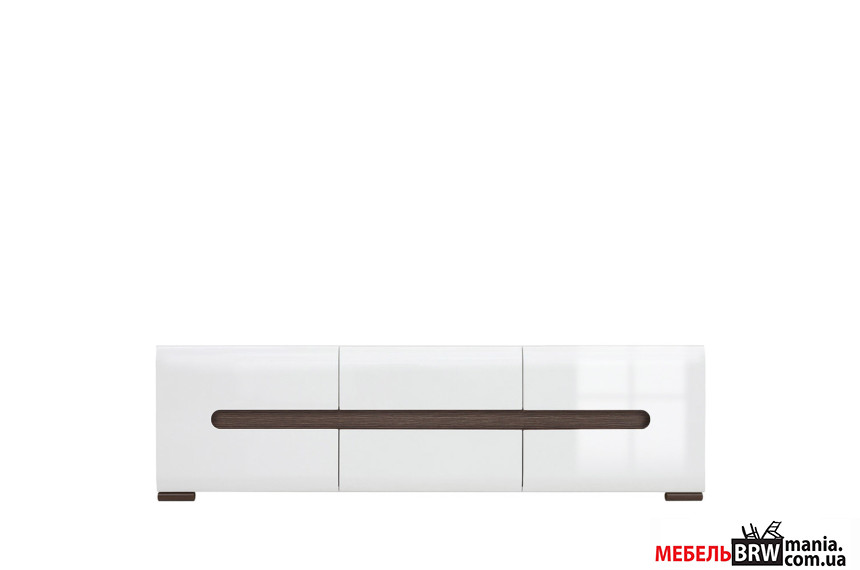 Тумба під ТВ Ацтека (Амелія) / Azteca Trio RTV2D2S/4/15 N БРВ 2-дверна з 2 шухлядами Білий/білий глянець