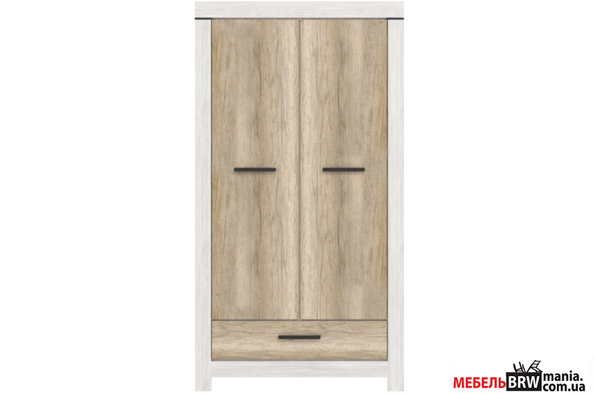Шкаф платяной Белен / Balin SZF2D1S Гербор 2-дверный Сосна каньон/дуб корабельный