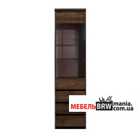 Вітрина Джулі / July REG1W3SL/P БРВ 1-дверна з 3 шухлядами Венге магія/дуб конкордія