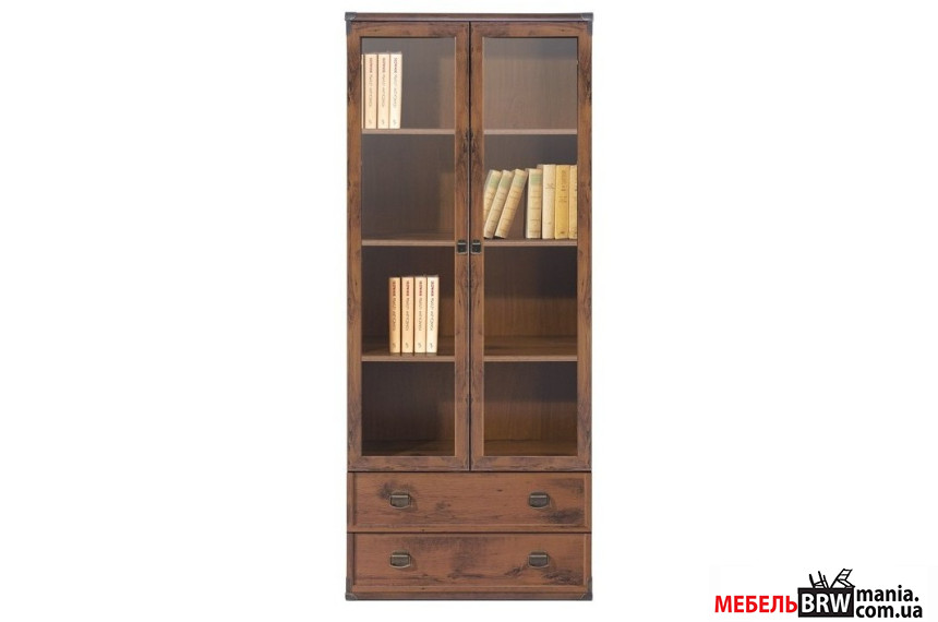 Витрина Индиана (Монтана) / Indiana JWIT2D2S/80 БРВ 2-дверная с 2 ящиками Дуб шутер