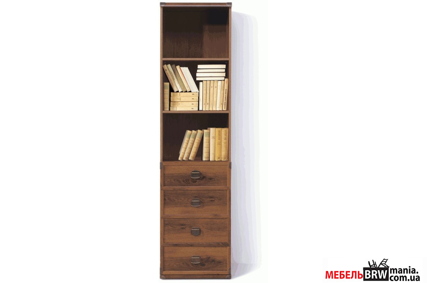 Стеллаж Индиана (Монтана) / Indiana JREG4SO/50 N БРВ с 4 ящиками Дуб шутер