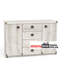 Комод Индиана (Монтана) / Indiana JKOM2D4S/130 БРВ 2-дверный с 4 ящиками Сосна аризонская