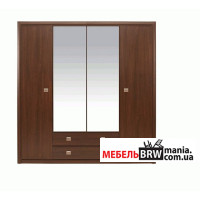 Шкаф платяной Коен / Koen SZF4D2S Гербор 4-дверный с зеркалом Венге магия