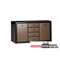 Комод Коен МДФ / Koen MDF KOM2D4S Гербор 2-дверний з 4 шухлядами Венге магія/штрокс темний Комод Коен МДФ / Koen MDF KOM2D4S Гербор 2-дверний з 4 шухлядами Венге магія/штрокс темний