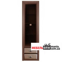 Вітрина Коен МДФ / Koen MDF REG1W2S Гербор 1-дверна з 2 шухлядами Венге магія/штрокс темний Вітрина Коен МДФ / Koen MDF REG1W2S Гербор 1-дверна з 2 шухлядами Венге магія/штрокс темний