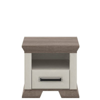 Тумба прикроватная Марсель / Marsel 1S Гербор с 1 ящиком Ясень снежный/дуб сонома трюфель