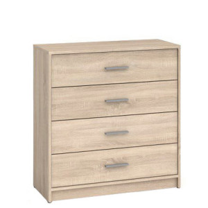 Комод Непо / Nepo Plus KOM4S Гербор с 4 ящиками Дуб сонома