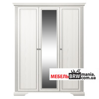 Шафа для одягу Вайт / White 3D2S Гербор 3-дверна з дзеркалом Ясен сніжний/сосна срібна Шафа для одягу Вайт / White 3D2S Гербор 3-дверна з дзеркалом Ясен сніжний/сосна срібна